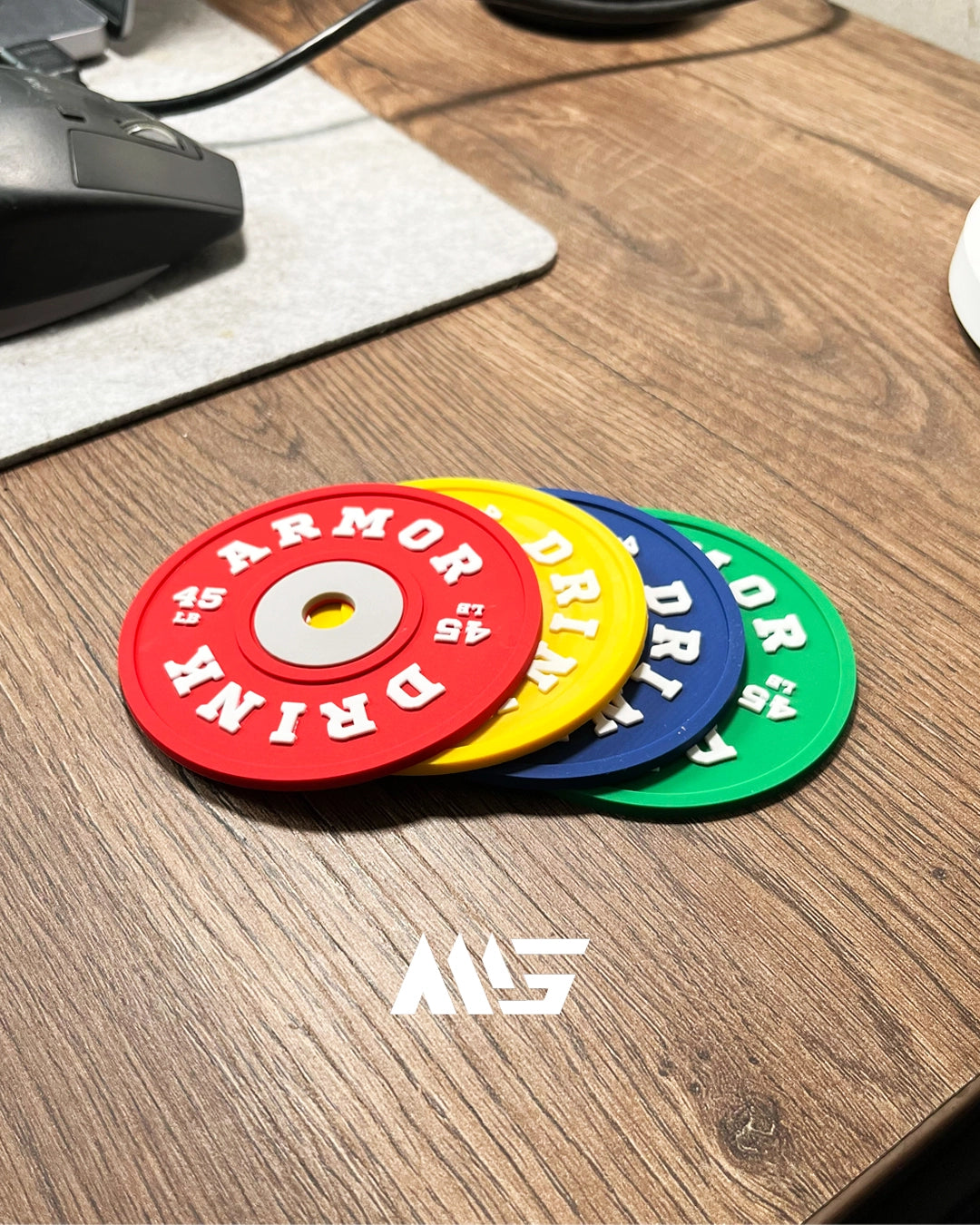 Posavasos de discos de peso - MIG