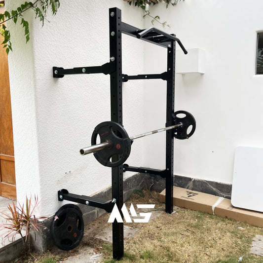 Rack plegable negro brillante MiniGym