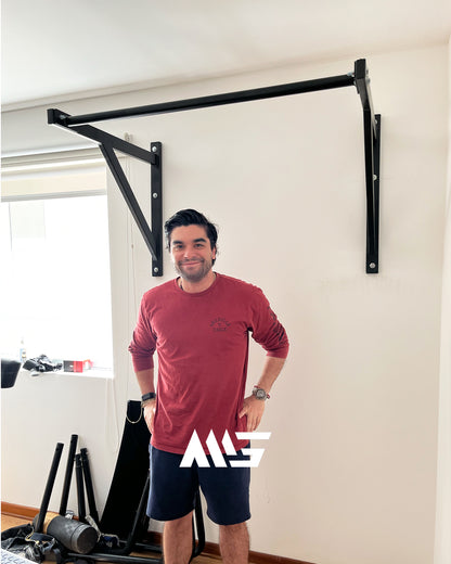 Barra de dominadas reforzada para pared